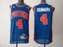 Detroit Pistons -4 Joe Dumars Blue Throwback Stitched NBA Jersey