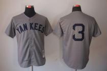 Mitchell And Ness 1929 New York Yankees -3 Babe Ruth Grey Throwback Stitched MLB Jersey