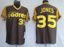 Mitchell and Ness San Diego Padres #35 Randy Jones Coffee Stitched Throwback MLB Jersey