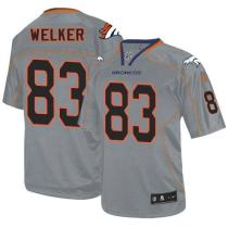 Nike Denver Broncos #83 Wes Welker Lights Out Grey Men's Stitched NFL Elite Jersey