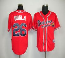 Atlanta Braves #26 Dan Uggla Red Alternate Cool Base Stitched MLB Jersey