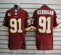 Nike Redskins -91 Ryan Kerrigan Burgundy Red Team Color With C Patch Stitched NFL Elite Jersey