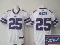 Nike Bills -25 LeSean McCoy White Men's Stitched NFL Elite Autographed Jersey