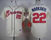 Atlanta Braves #22 Nick Markakis Cream Alternate Cool Base Stitched MLB Jersey