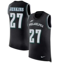 Nike Eagles -27 Malcolm Jenkins Black Alternate Stitched NFL Limited Rush Tank Top Jersey