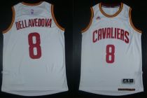 Revolution 30 Cleveland Cavaliers -8 Matthew Dellavedova White Stitched NBA Jersey
