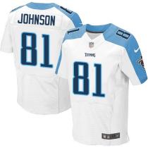 Nike Titans -81 Andre Johnson White Stitched NFL Elite Jersey