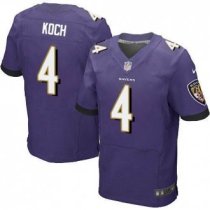 Nike Baltimore Ravens -4 Sam Koch Purple Team Color Stitched NFL New Elite Jersey