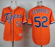 Detroit Tigers -52 Yoenis Cespedes Orange Cool Base Stitched MLB Jersey