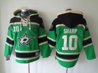 Dallas Stars -10 Patrick Sharp Green Sawyer Hooded Sweatshirt Stitched NHL Jersey