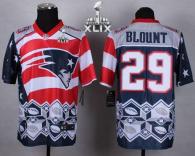 Nike New England Patriots -29 LeGarrette Blount Navy Blue Super Bowl XLIX Mens Stitched NFL Elite No