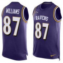 Nike Ravens -87 Maxx Williams Purple Team Color Men Stitched NFL Limited Tank Top Jersey
