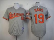 Baltimore Orioles #19 Chris Davis Grey Cool Base Stitched MLB Jersey