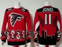 Nike Atlanta Falcons 11 Julio Jones Red Black Ugly Sweater