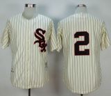 Mitchell And Ness 1959 Chicago White Sox -2 Nellie Fox Cream Stitched MLB Jersey