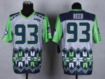 Nike Seahawks -93 Jarran Reed Grey Stitched NFL Elite Noble Fashion Jersey