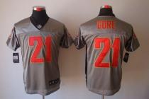 Nike San Francisco 49ers -21 Frank Gore Grey Shadow Mens Stitched NFL Elite Jersey