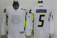 Calgary Flames -5 Mark Giordano White 2015 All Star Stitched NHL Jersey