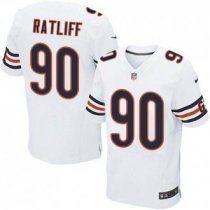 Nike Chicago Bears -90 Jeremiah Ratliff White NFL Elite Jersey