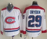 Montreal Canadiens -29 Ken Dryden White CH-CCM Throwback Stitched NHL Jersey