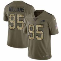 Nike Bills -95 Kyle Williams Olive Camo Stitched NFL Limited 2017 Salute To Service Jersey