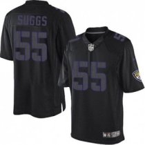 Nike Ravens -55 Terrell Suggs Black Stitched NFL Impact Limited Jersey