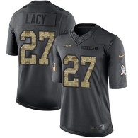 Nike Seahawks -27 Eddie Lacy Black Stitched NFL Limited 2016 Salute to Service Jersey