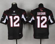 Nike Cardinals -12 John Brown Black Alternate Men's Stitched NFL Elite Jersey