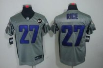 Nike Ravens -27 Ray Rice Grey Shadow With Art Patch Stitched NFL Elite Jersey