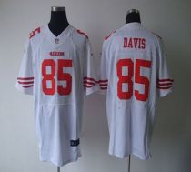Nike San Francisco 49ers #85 Vernon Davis White Men‘s Stitched NFL Elite Jersey