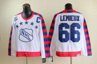 Pittsburgh Penguins -66 Mario Lemieux White All Star CCM Throwback 75TH Stitched NHL Jersey