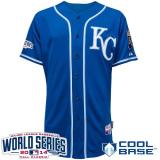 Kansas City Royals Blank Blue Alternate 2 Cool Base W 2014 World Series Patch Stitched MLB Jersey