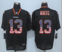 Nike Chicago Bears -13 Kevin White Black Stitched NFL Elite USA Flag Fashion Jersey