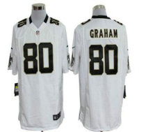 Nike Saints -80 Jimmy Graham White Stitched NFL Game Jersey