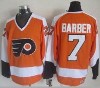 Philadelphia Flyers -7 Bill Barber Orange CCM Throwback Stitched NHL Jersey