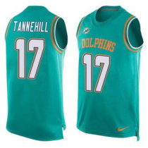 Nike Miami Dolphins -17 Ryan Tannehill Aqua Green Team Color Stitched NFL Limited Tank Top Jersey