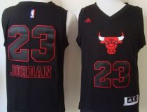 Chicago Bulls -23 Michael Jordan Black New Fashion Stitched NBA Jersey