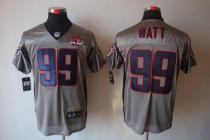 Nike Houston Texans -99 JJ Watt Grey Shadow With 10th Patch Mens Stitched NFL Elite Jersey