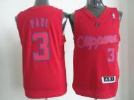 Los Angeles Clippers -3 Chris Paul Red Big Color Fashion Stitched NBA Jersey