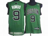 Boston Celtics -9 Rajon Rondo Stitched Green Black Number NBA Jersey