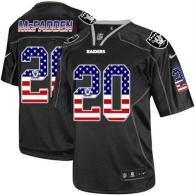 Nike Oakland Raiders #20 Darren McFadden Black Men's Stitched NFL Elite USA Flag Fashion Jersey
