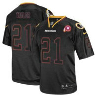 Nike Redskins -21 Sean Taylor Lights Out Black With 80TH Patch Stitched NFL Elite Jersey