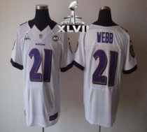 Nike Ravens -21 Lardarius Webb White Super Bowl XLVII Stitched NFL Elite Jersey