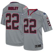 Nike New England Patriots -22 Stevan Ridley Lights Out Grey Mens Stitched NFL Elite Jersey