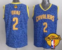 Cleveland Cavaliers -2 Kyrie Irving Blue Crazy Light The Finals Patch Stitched NBA Jersey