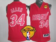 Miami Heat -34 Ray Allen Red Big Color Fashion Finals Patch Stitched NBA Jersey