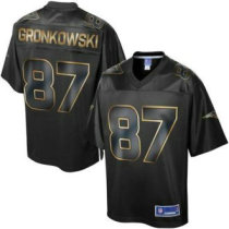 Nike New England Patriots -87 Rob Gronkowski Pro Line Black Gold Collection Stitched NFL Game Jersey