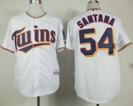 Minnesota Twins -54 Ervin Santana White Home Cool Base Stitched MLB Jersey