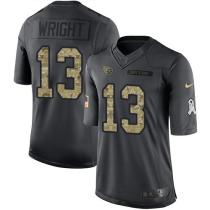 Tennessee Titans -13 Kendall Wright Nike Anthracite 2016 Salute to Service Jersey