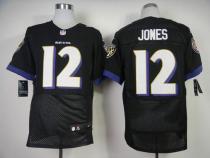 Nike Ravens -12 Jacoby Jones Black Alternate Men's Stitched NFL New Elite Jersey